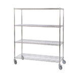 Chrome wire shelving mobile unit