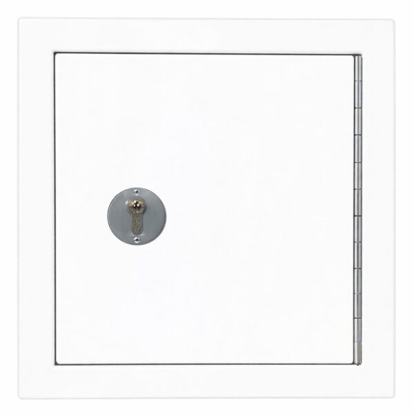 Controlled drugs cabinet – lockable white steel medical storage safe