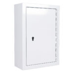 Controlled drugs cabinet – lockable white steel medical storage safe