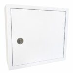 Controlled drugs cabinet – lockable white steel medical storage safe