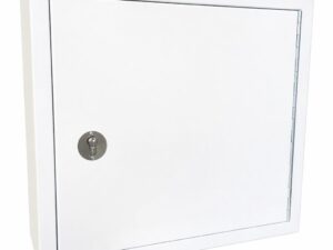 Controlled drugs cabinet – lockable white steel medical storage safe