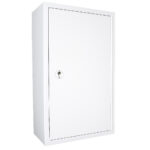 Controlled drugs cabinet – lockable white steel medical storage safe
