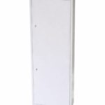 Controlled drugs cabinet – lockable white steel medical storage safe