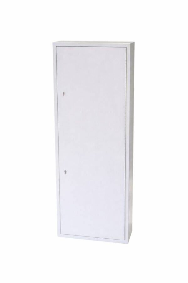 Controlled drugs cabinet – lockable white steel medical storage safe
