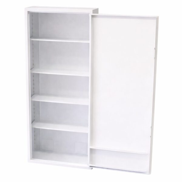 Controlled drugs cabinet – lockable white steel medical storage safe
