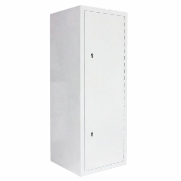 Controlled drugs cabinet – lockable white steel medical storage safe