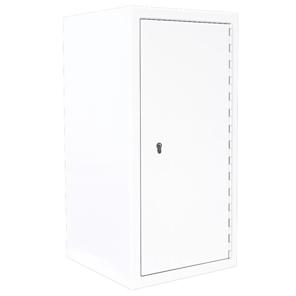 Controlled drugs cabinet – lockable white steel medical storage safe