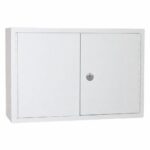 Controlled drugs cabinet – lockable white steel medical storage safe