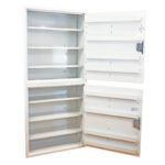Controlled drugs cabinet – lockable white steel medical storage safe