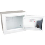 Controlled drugs cabinet – lockable white steel medical storage safe